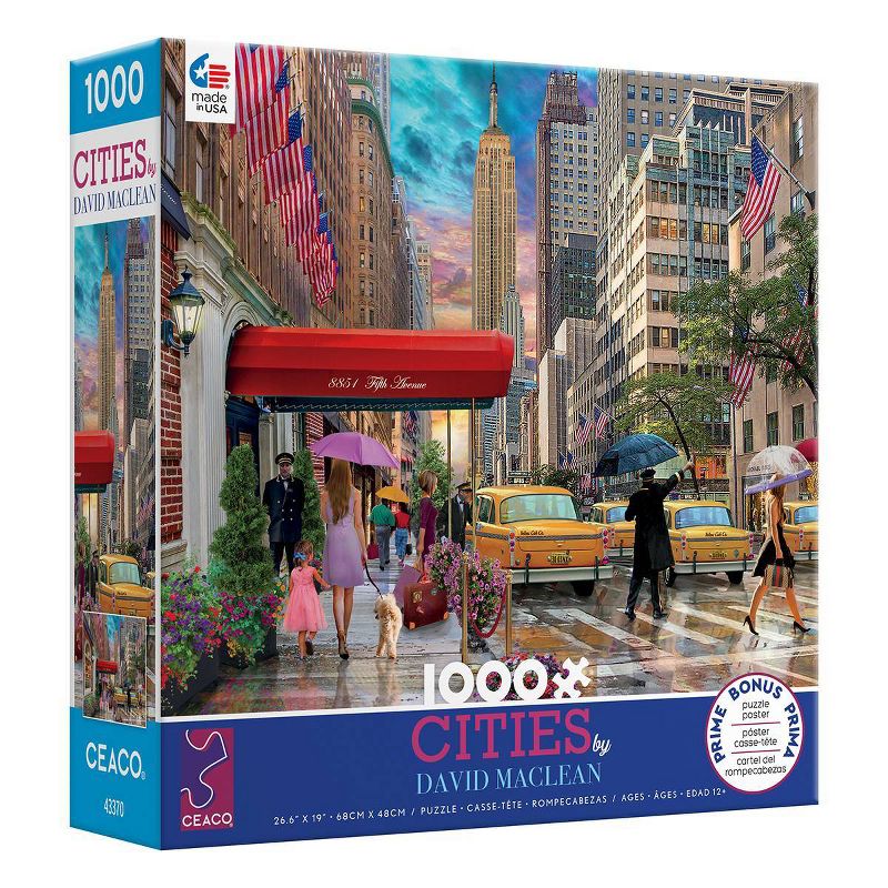 Ceaco Picturesque: New York Cities Jigsaw Puzzle - 1000pc