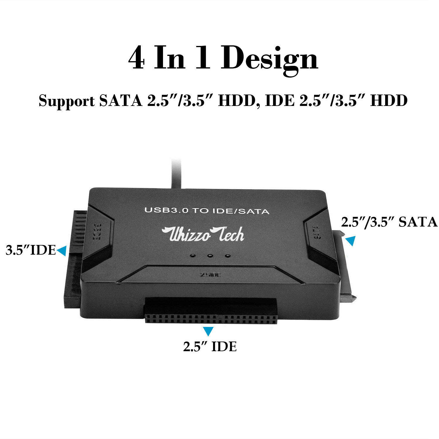 USB 3.0 to IDE/SATA Converter Adapter Kit For 2.5"/3.5" SATA/IDE/SSD Hard Drive