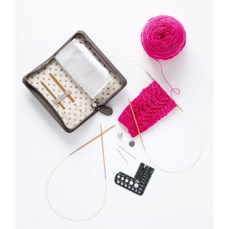 Tulip Carry C Interchangeable Bamboo Knitting Needle Set-Long Fine Gauge