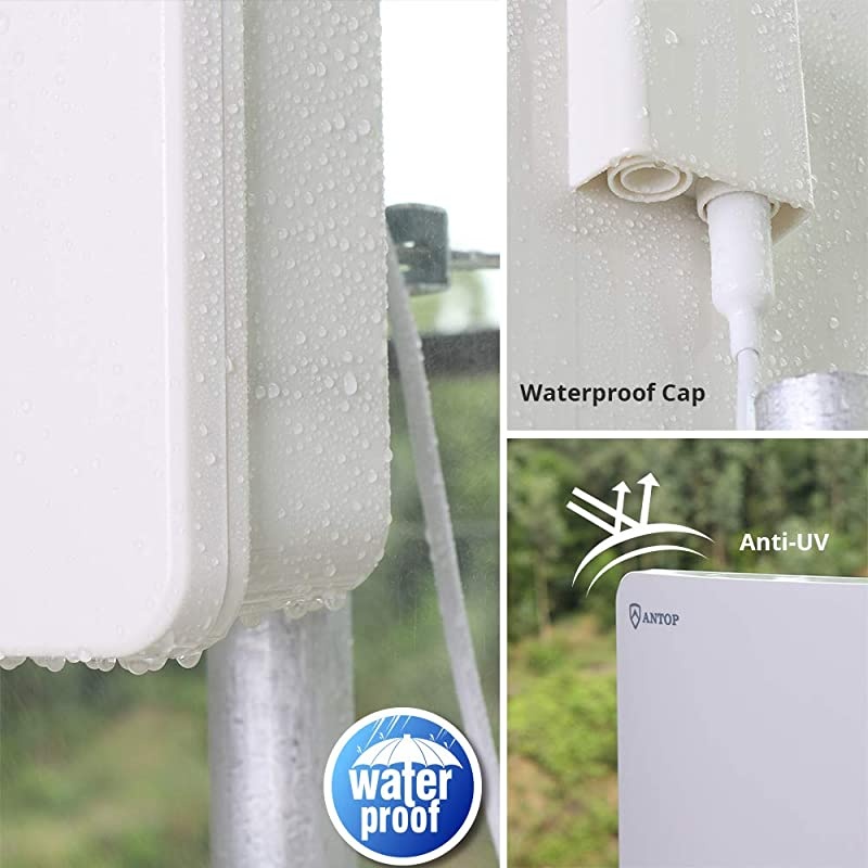 Big BOY HDTV Flat Panel Amplified Antenna for OutdoorIndoor80 Mile MultiDirectional with Amplifier Signal Booster 1080P 4KExtremely High Reception with 40ft Coaxial Cable