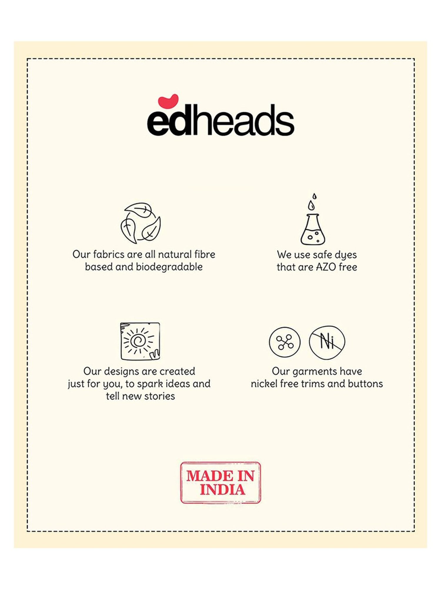 Edheads Kids Orange Cotton Regular Fit Dress