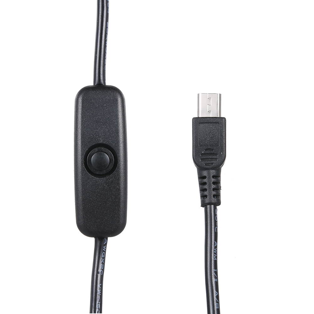 5V 2.5A EU Plug Micro USB Charger Power Supply Adapter Charging Cable for Raspberry Pi 3 Portable Plug ON/OFF Switch