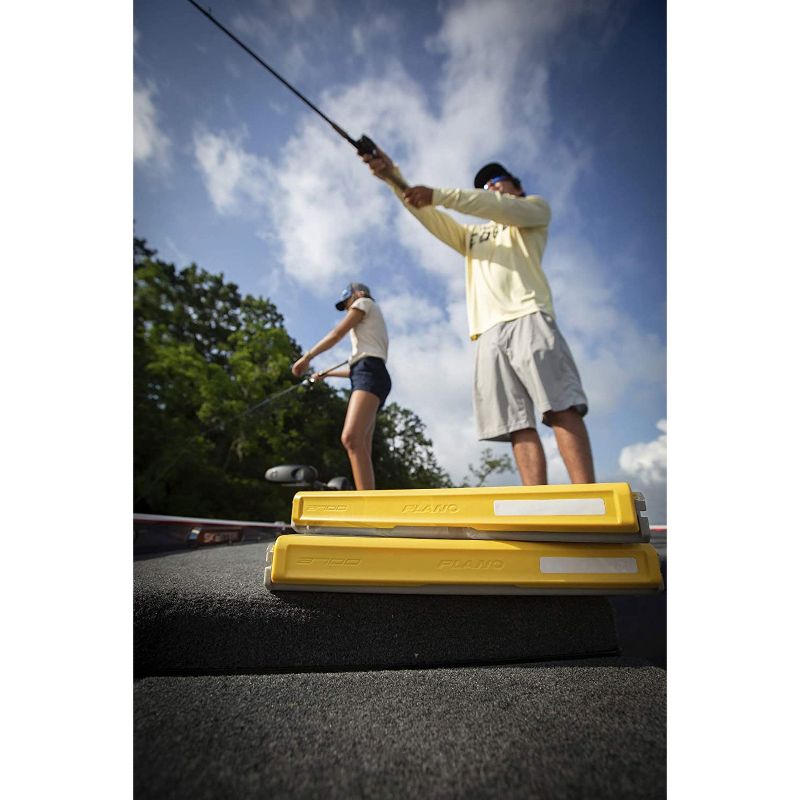 Plano PLASE400 Edge Waterproof Rust Resistant Stackable Universal Tackle Box Storage Organizer with Compartment Dividers for Fishing Terminal