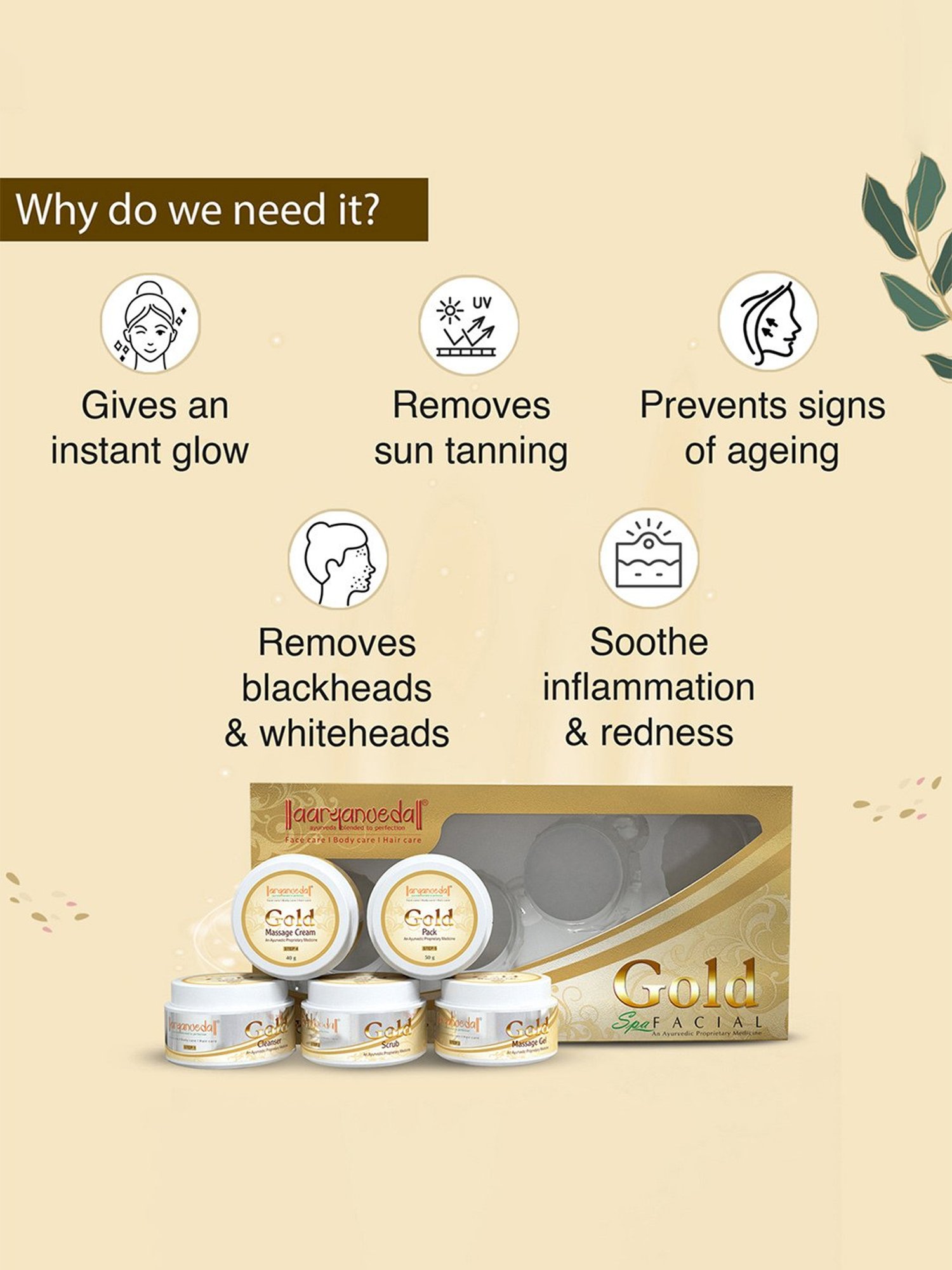 Aryanveda Gold Facial Kit