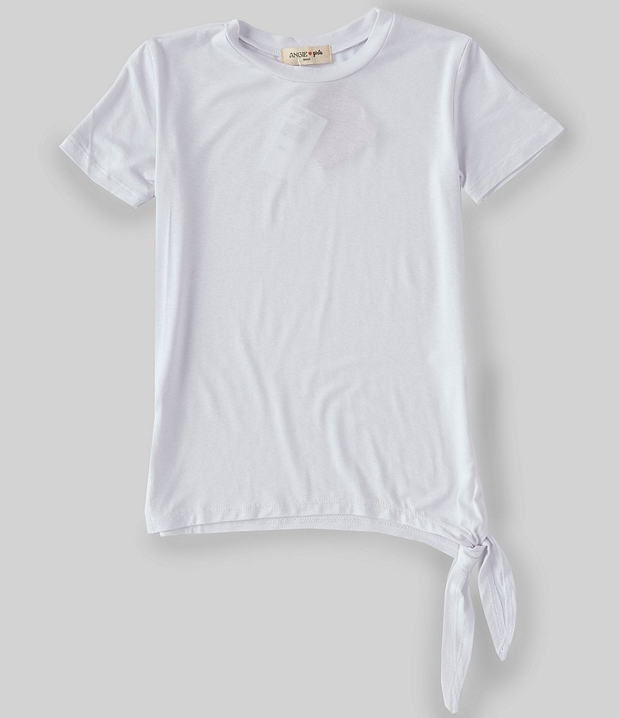Angie Big Girls 7-16 Short-Sleeve Side-Tie Tee