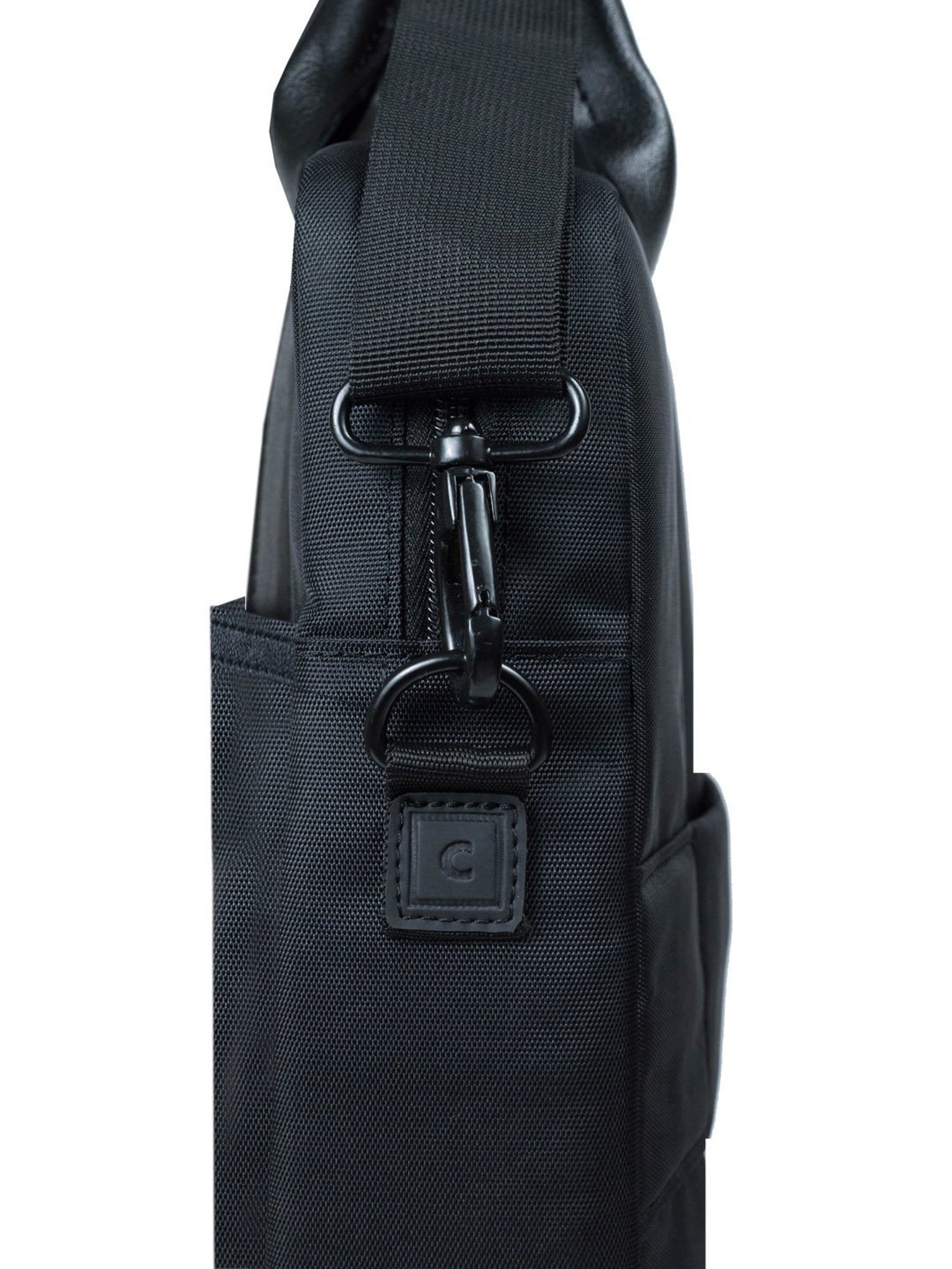 Carriall Elegant Black Polyester Medium Laptop Messenger Bags