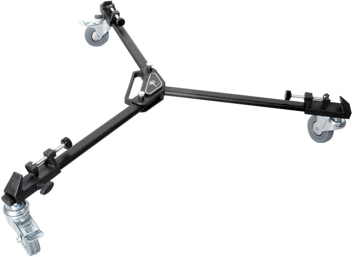 Xit XTDLT Elite Series Professional Universal Tripod Dolly with One Step Easy Lock and Locking Wheels (Black)