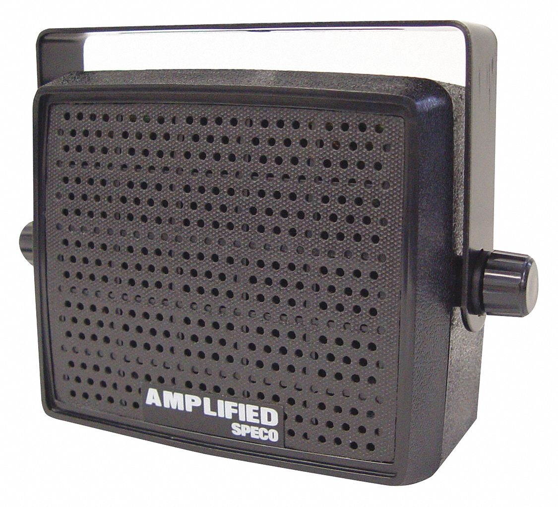 SPECO TECHNOLOGIES AES4 Extension Speaker,1.6 lb.,Black,82dB