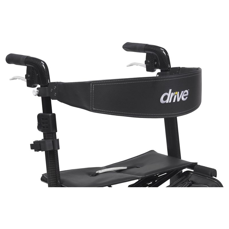 Drive Medical Nitro Elite CF Carbon Fiber Walker Rollator, Black