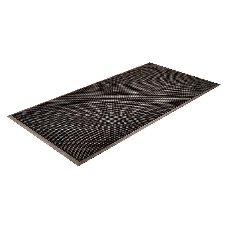 HomeTrax Rubber Brush Doormat - Black (24" x 32")