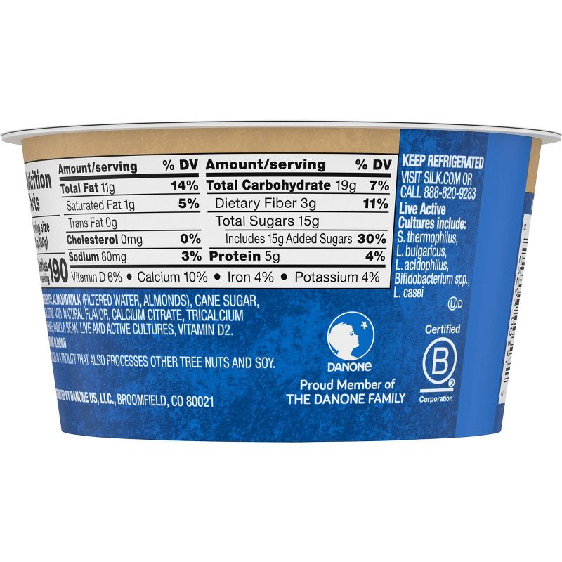 Silk Dairy-Free Vanilla Almond Yogurt - 5.3oz