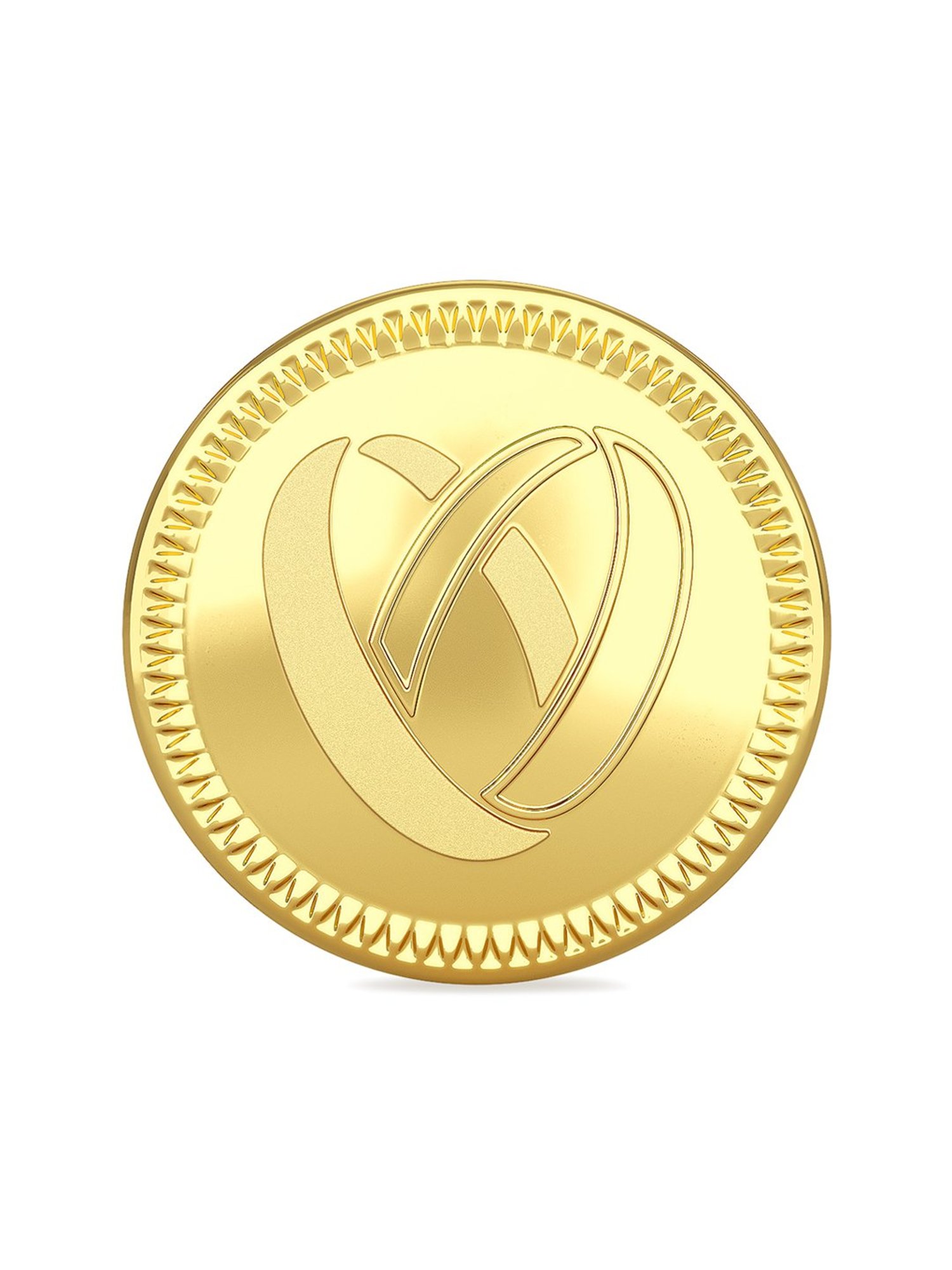 P.C. Chandra Jewellers Pooja Kalash-Inscribed 24k (999) 0.05gm Yellow Gold Foil Coin