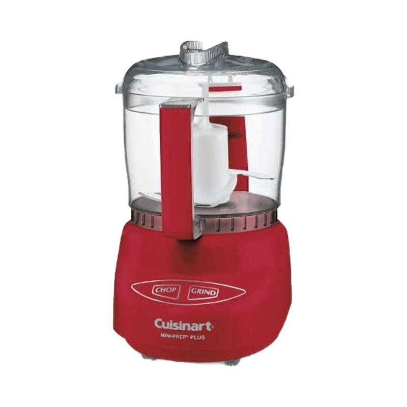 Cuisinart DLC-2ARDSLT Kitchen Mini Prep Plus 250 Watt Food Processor with 3 Cup Working Bowl, Lid, and Spatula, Red