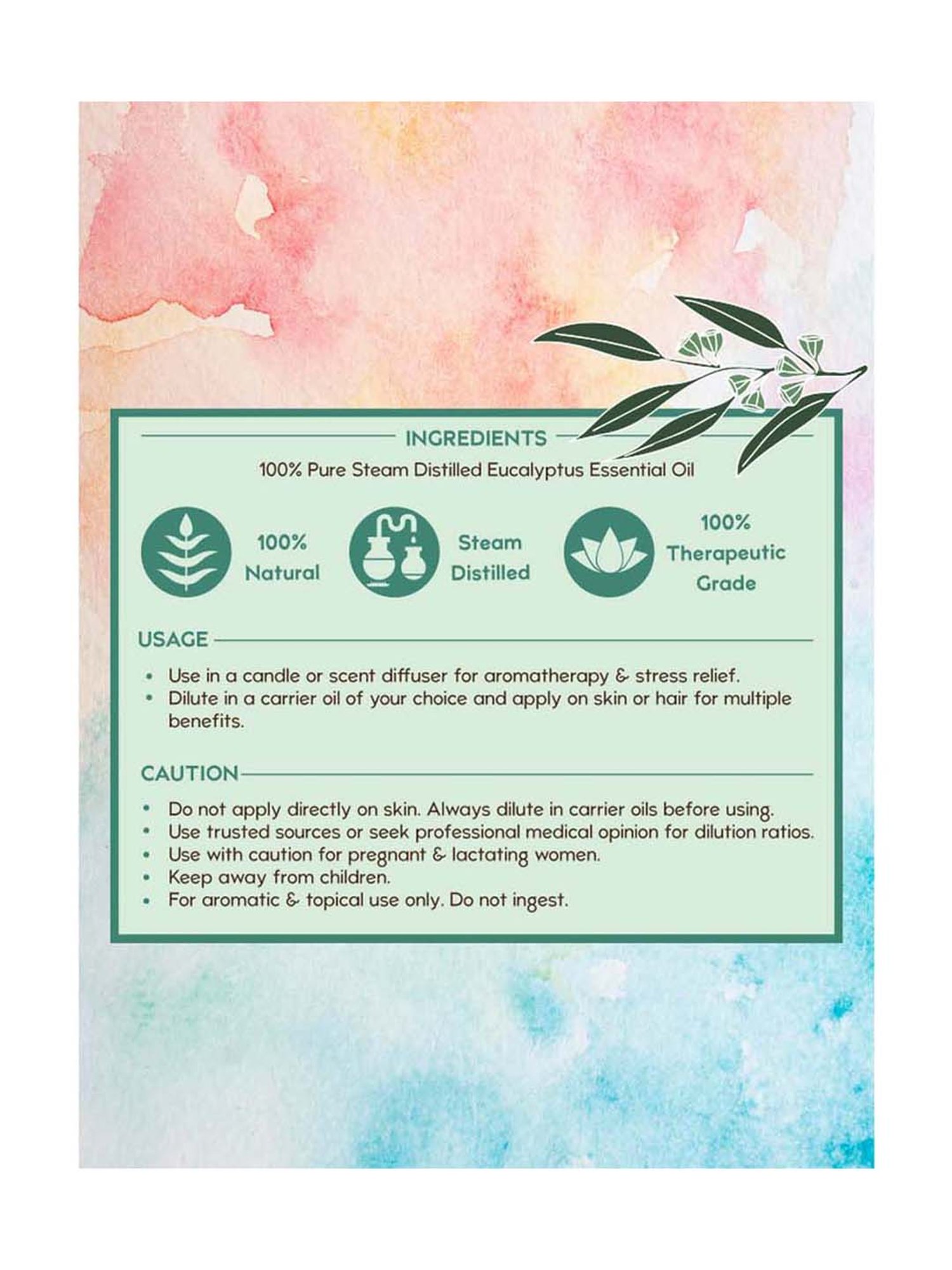 Nat Habit Pure Eucalyptus Essential Oil - 15 ml