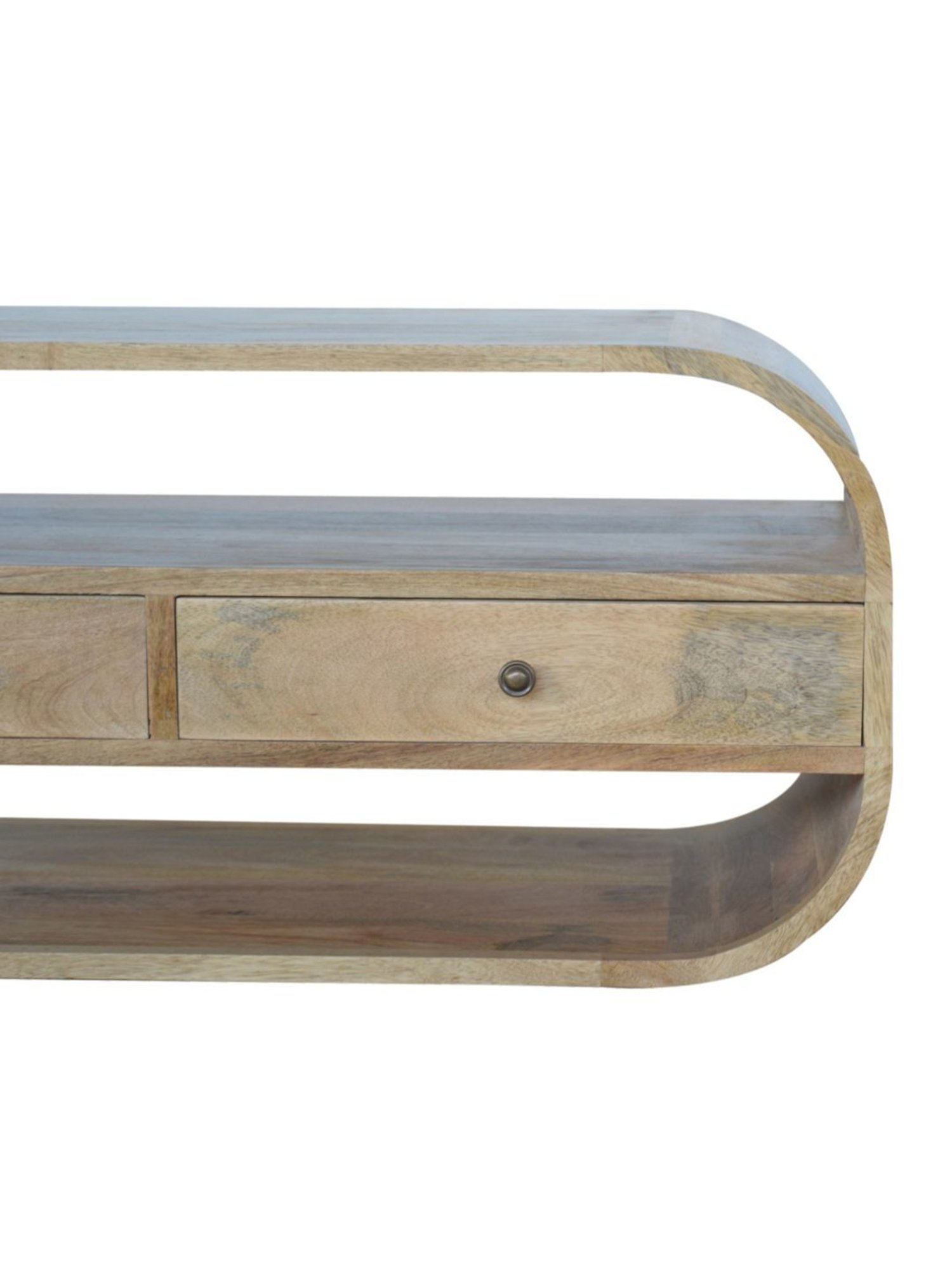 Fabindia Brown Sheesham Wood Textured Cabinet