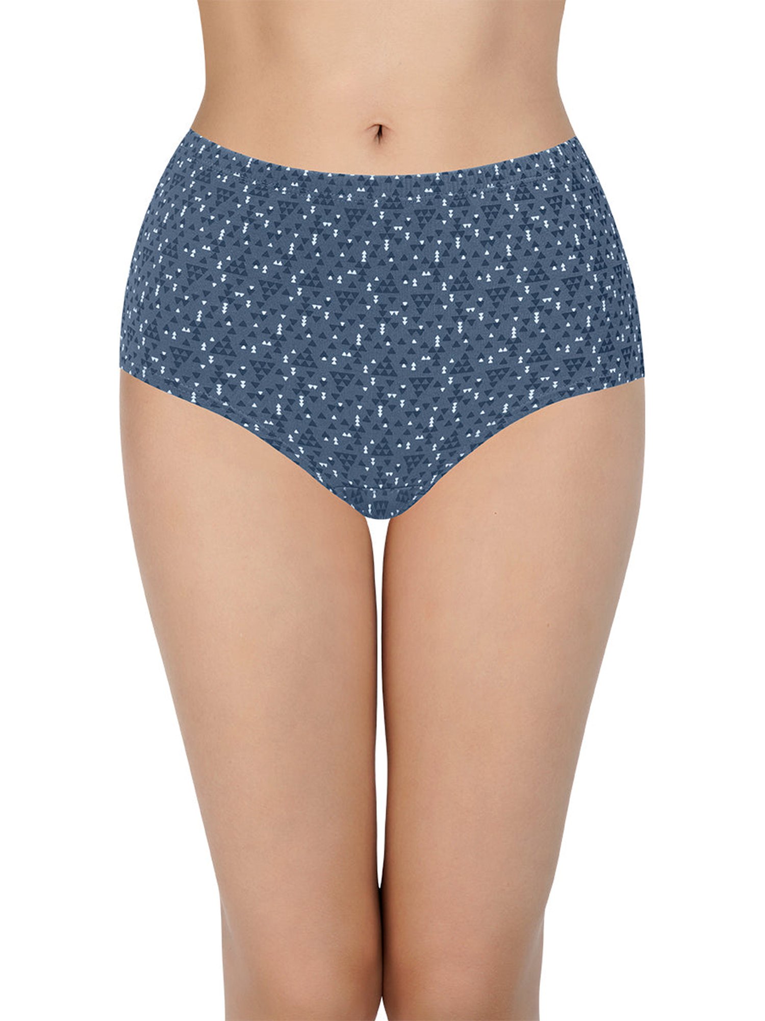 Every De by Amante Grey & Green Cotton Printed Panties - Pack Of 3