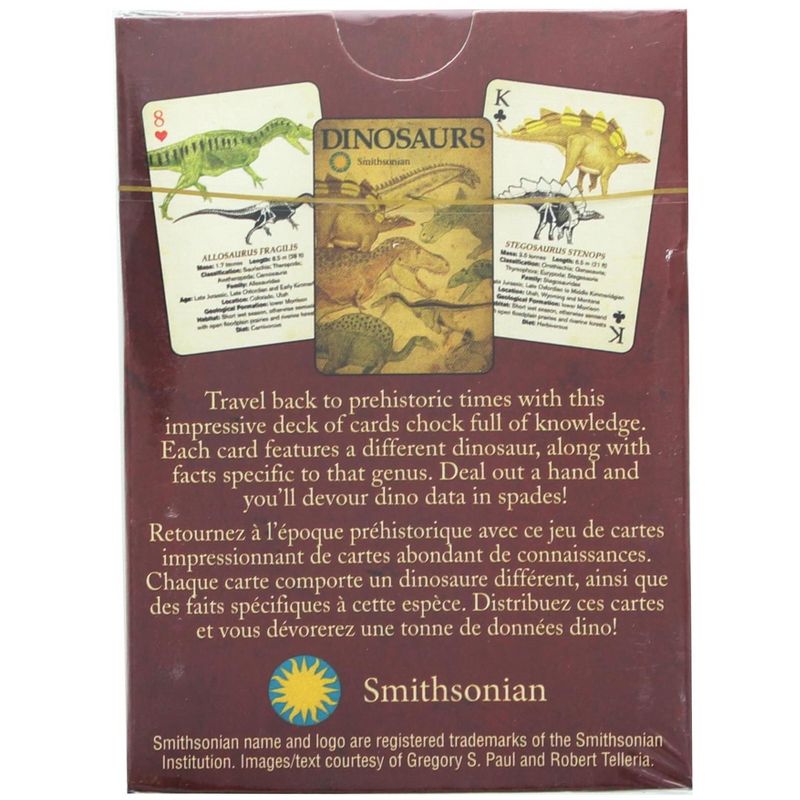 NMR Distribution Smithsonian Dinosaurs Playing Cards | 52 Card Deck + 2 Jokers