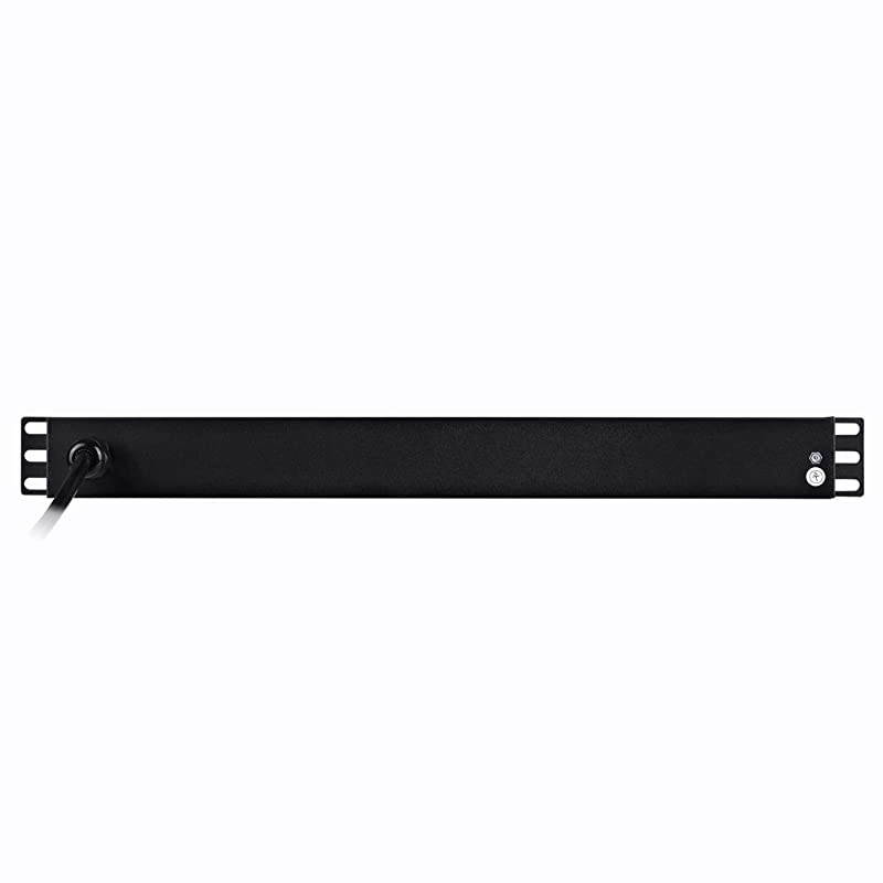 Power Strip Surge Protector RackMount PDU 8 Right Angle Outlets WideSpaced 15A125V 6ft Cord Black