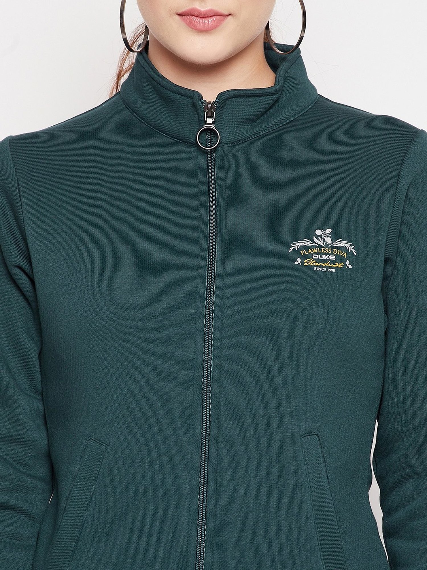 Duke Teal Blue High Neck Sweatshirt