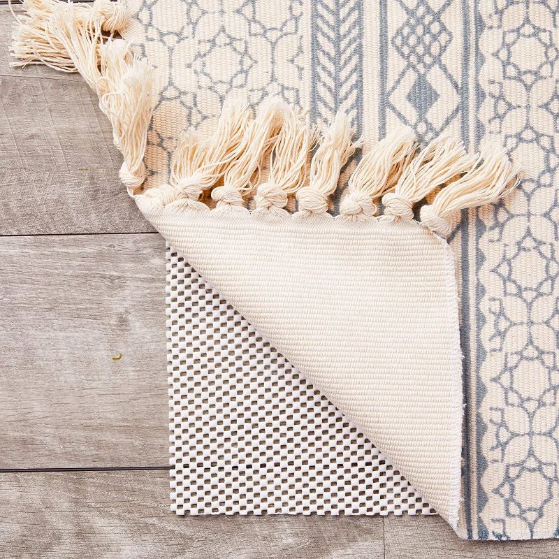 Okuna Outpost No Slip Area Rug Grip Pad for Floors, White (5 x 8 Feet)