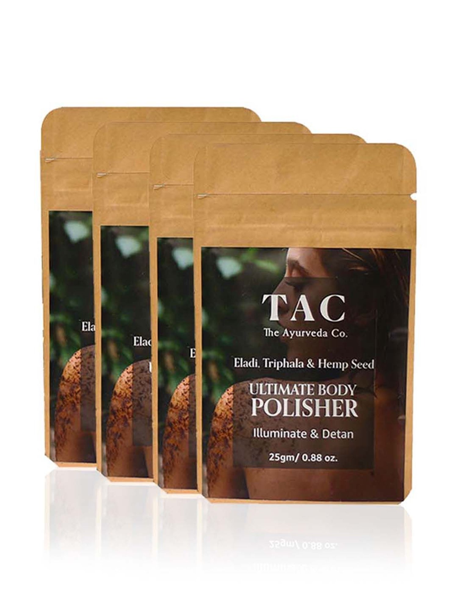 TAC- The Ayurveda Co. Eladi, Triphla & Hemp Seed Oil SPF 50 Sunscreen & Body Polisher Scrub