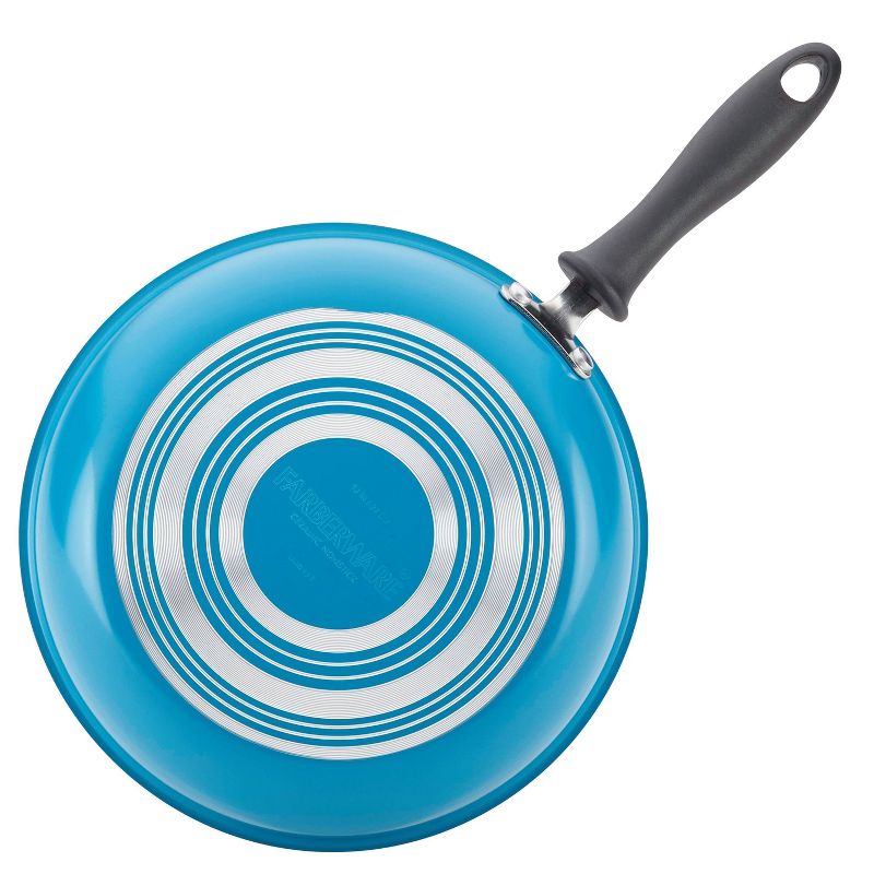 Farberware 2pc Copper Ceramic Reliance Pro Skillets Aqua