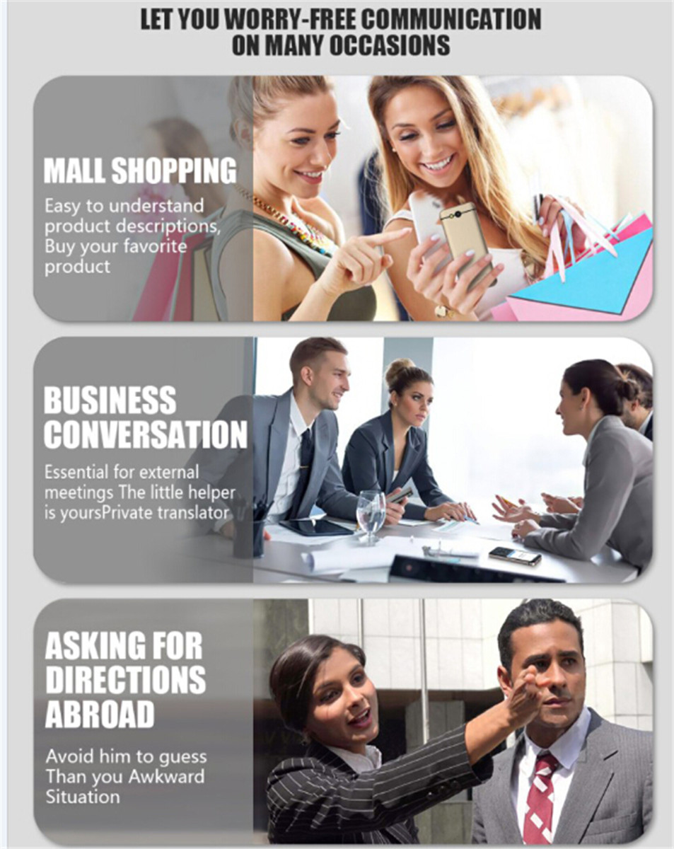 M6 Language Translator Device, Portable Voice Translator 107 Languages Two Way Language Instant Voice Translator,Offline Translators Devices 3.0 Inch Touch Screen