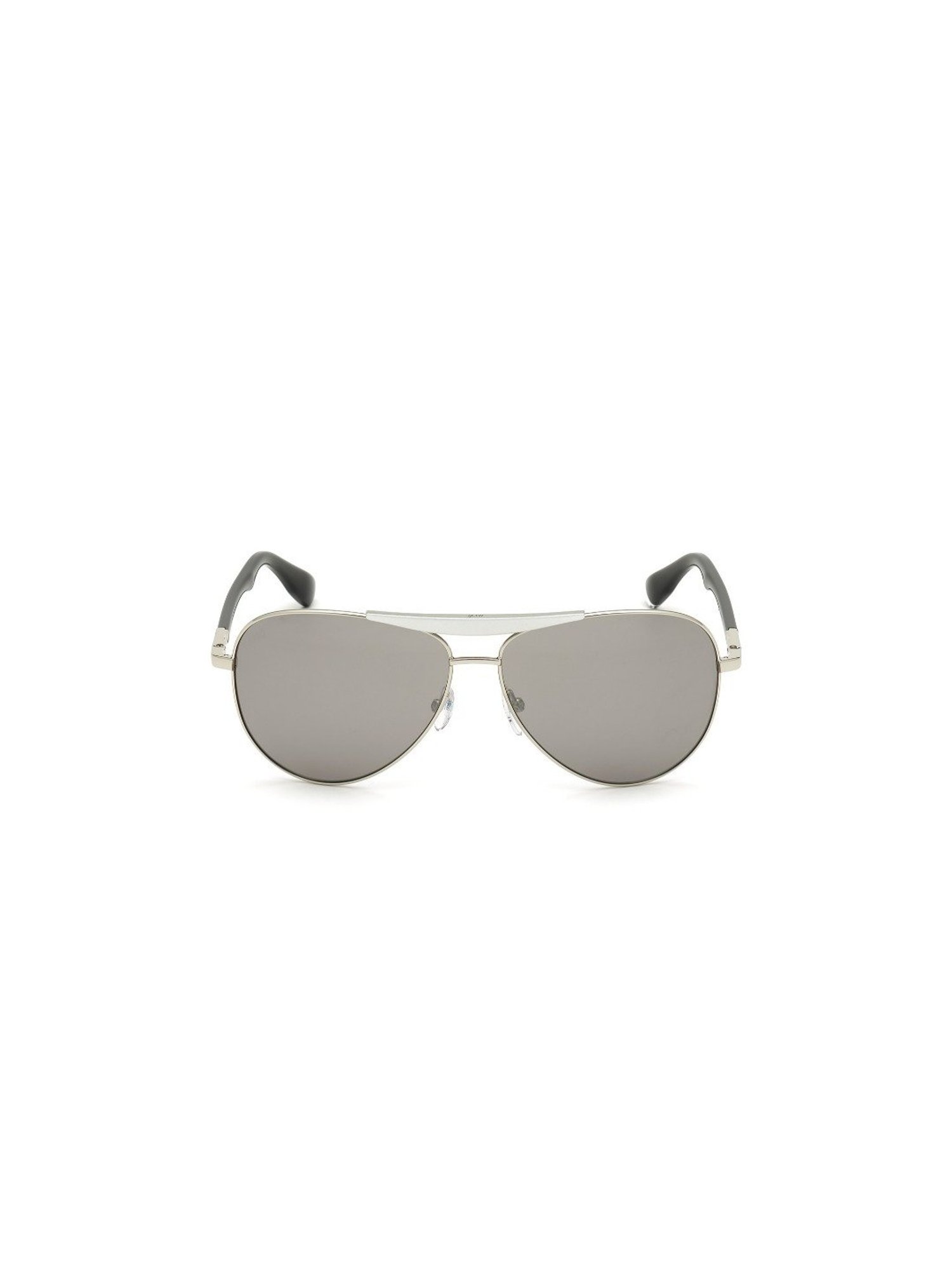 Web Eyewear Grey Oval Sunglasses for Men Designed in Italy