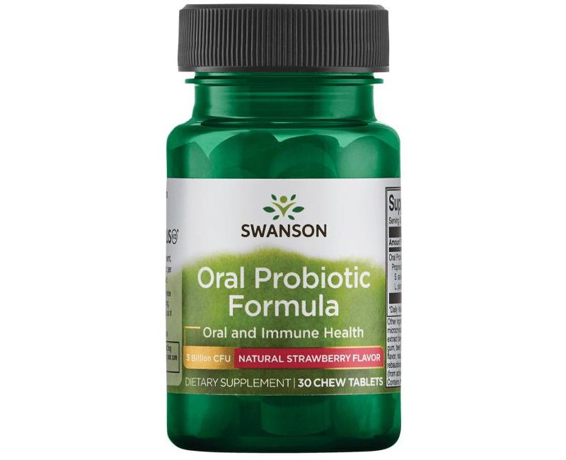 Swanson Oral Probiotic Formula - Natural Strawberry Flavor.
