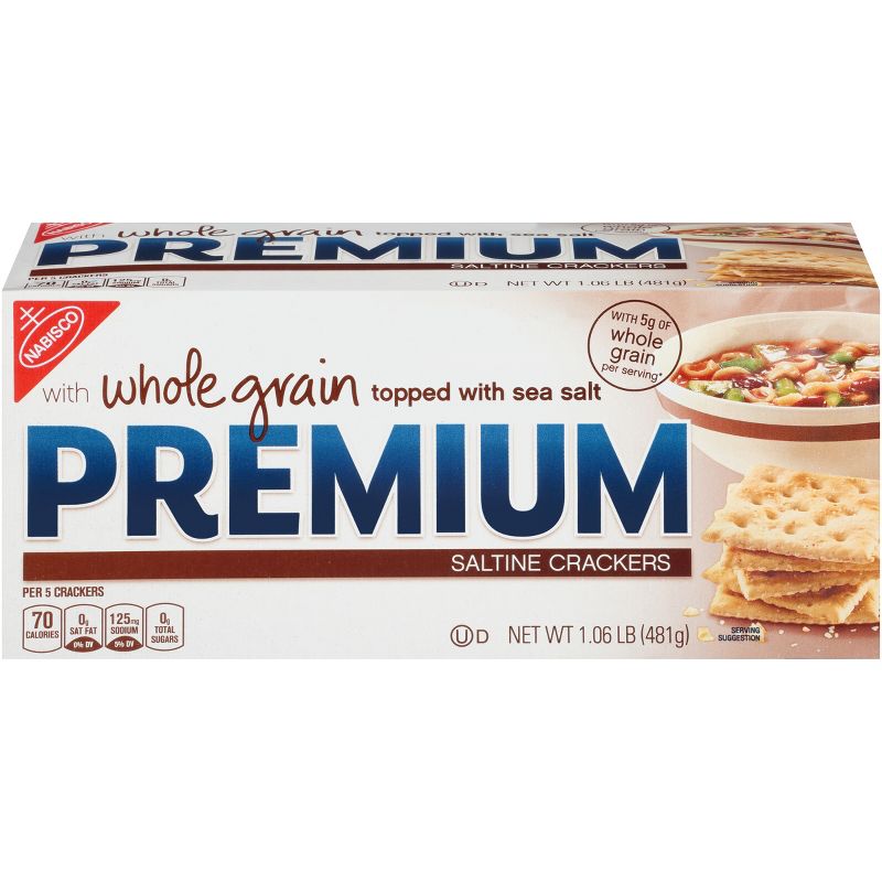 Premium Whole Grain Saltine Crackers - 17oz