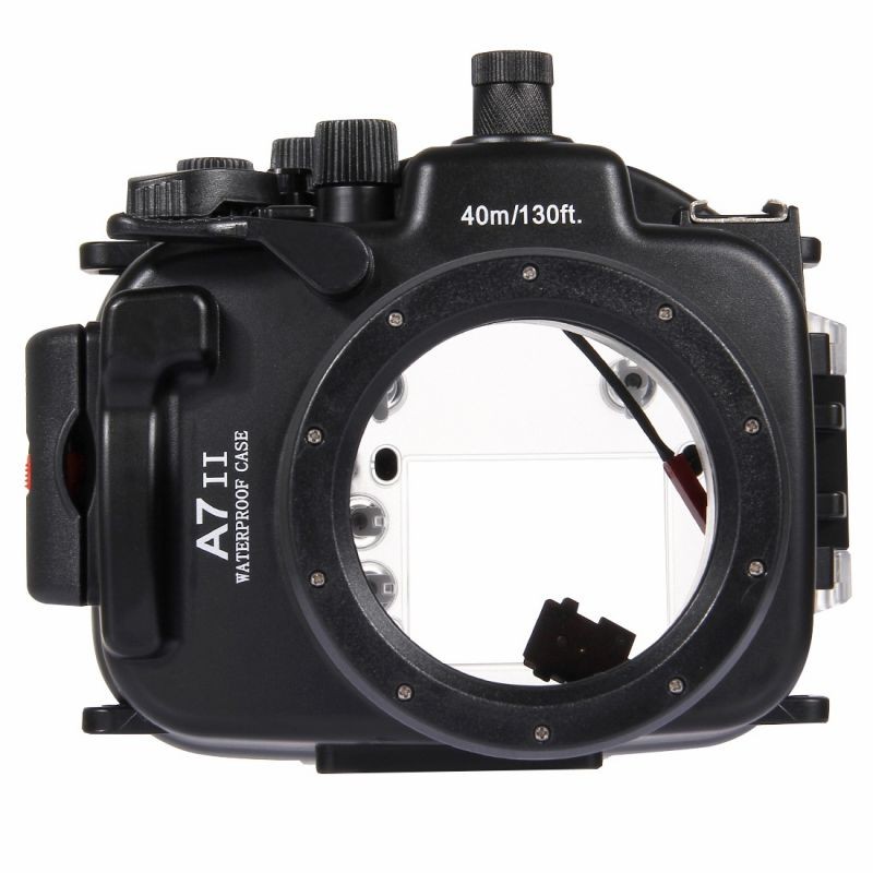 40m Underwater Depth Diving Case Waterproof Camera Housing for Sony A7 II / A7R II / A7S II Black