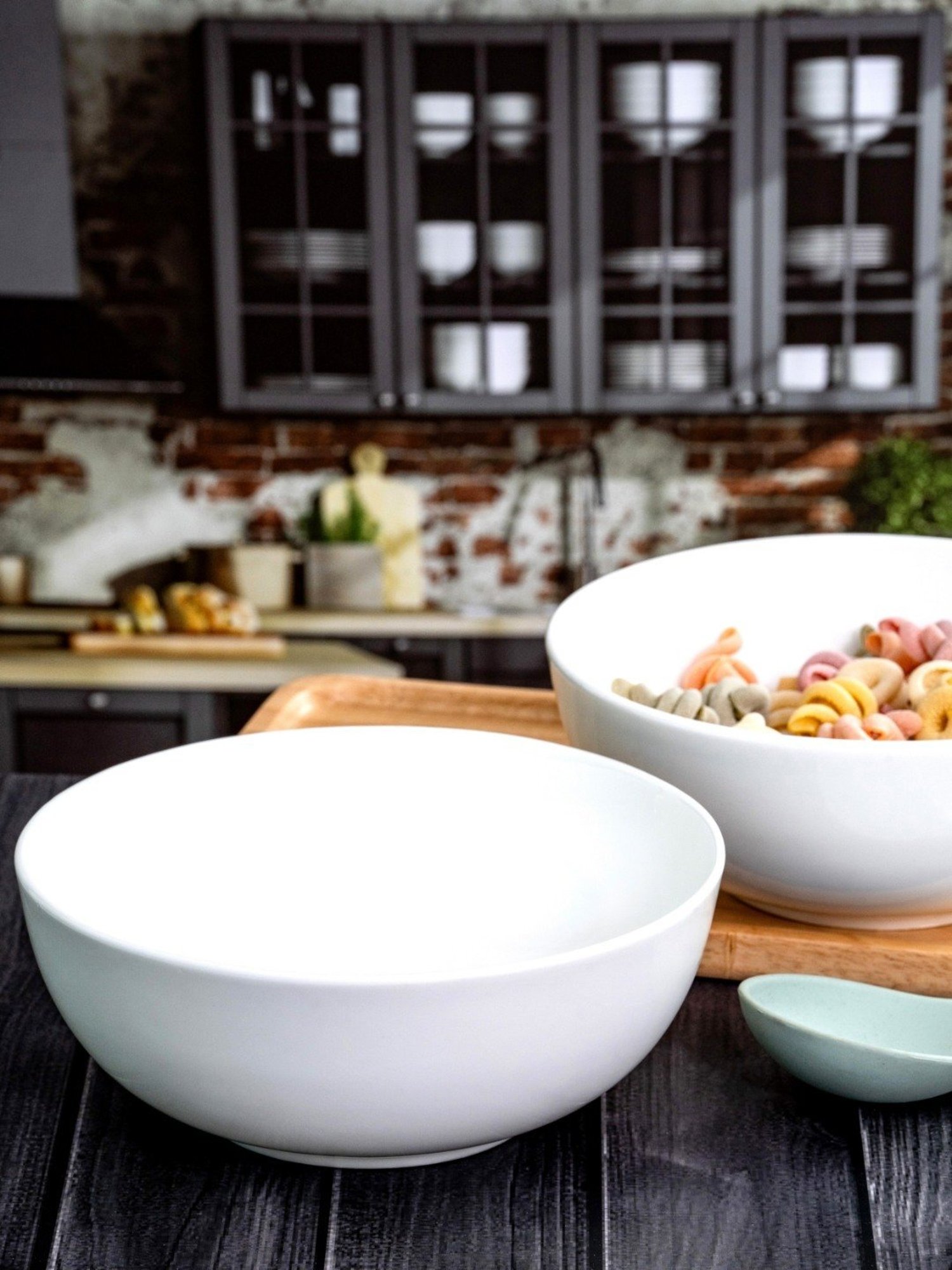 SONAKI White Bone china Serving Bowl - Set of 2