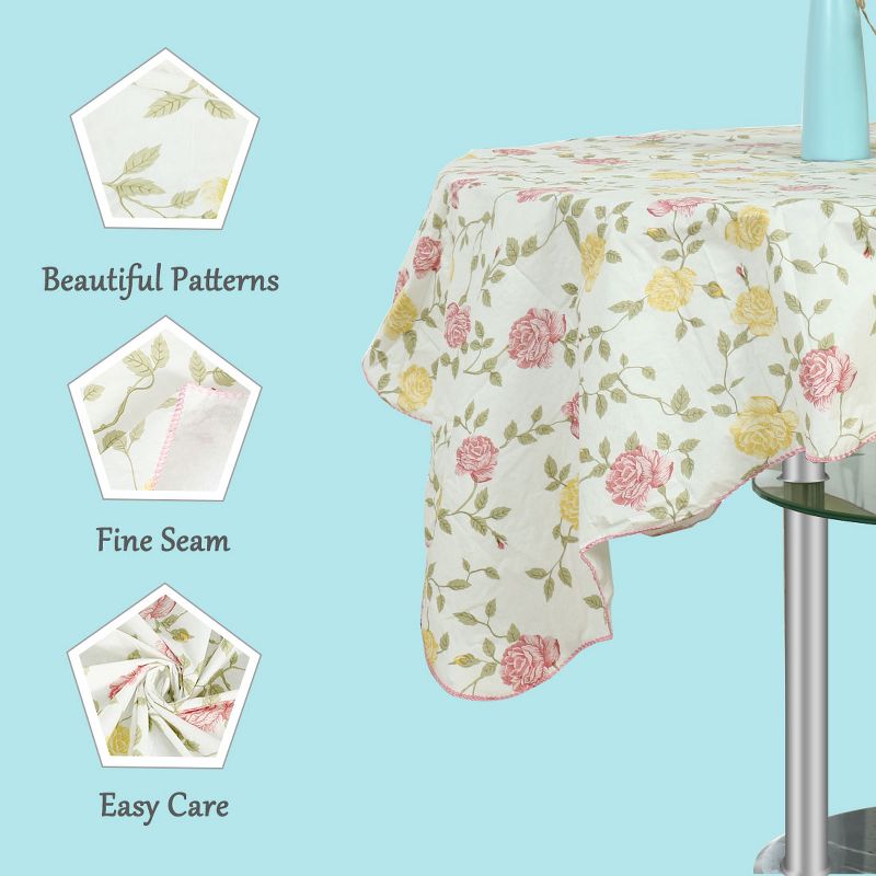 Juvale Thanksgiving Pumpkin & Fall Leaves Rectangle Dining Tablecloth Party Table Cover, 83 x 59 in