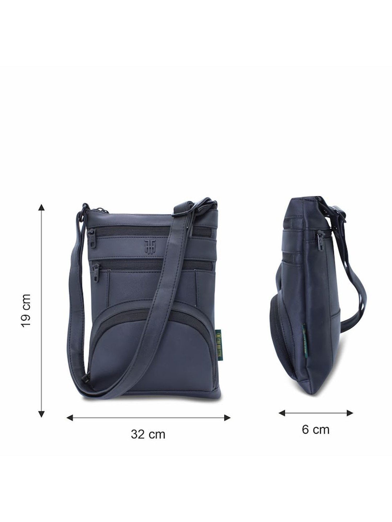 THE HOLISTIK Artistry Black Solid Medium Cross Body Bag