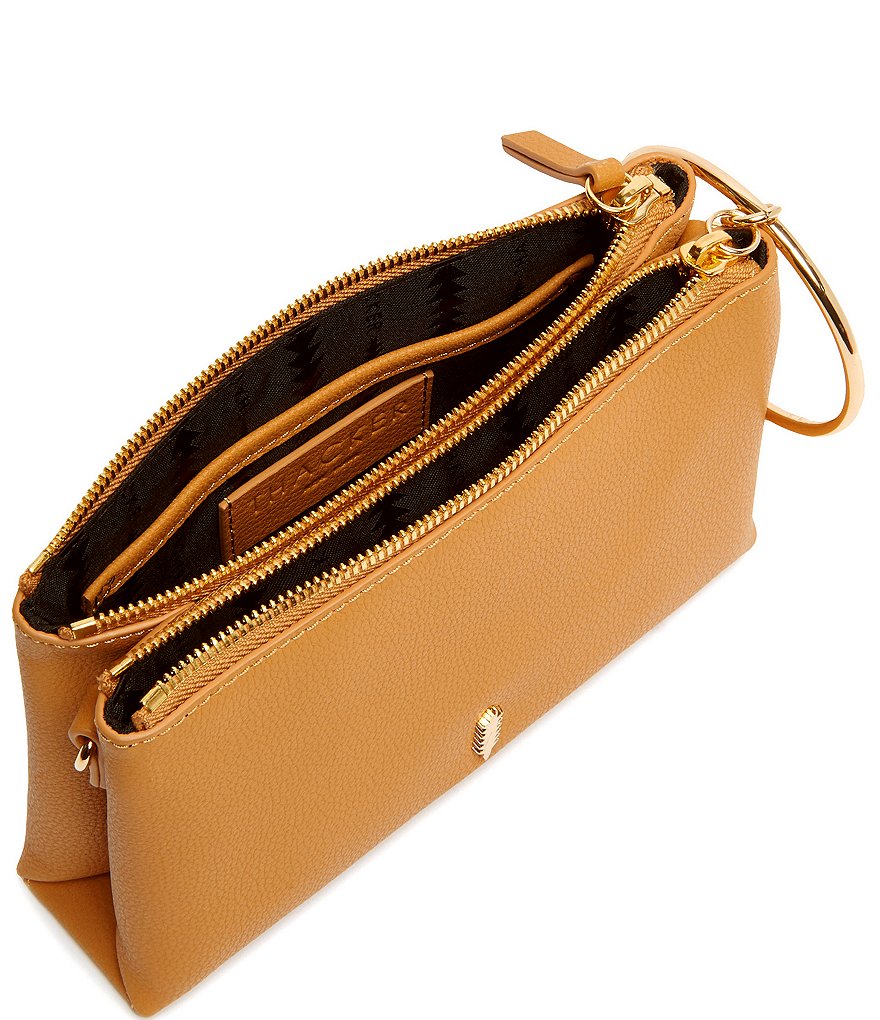 Thacker Donna Ring Handle Leather Crossbody Bag