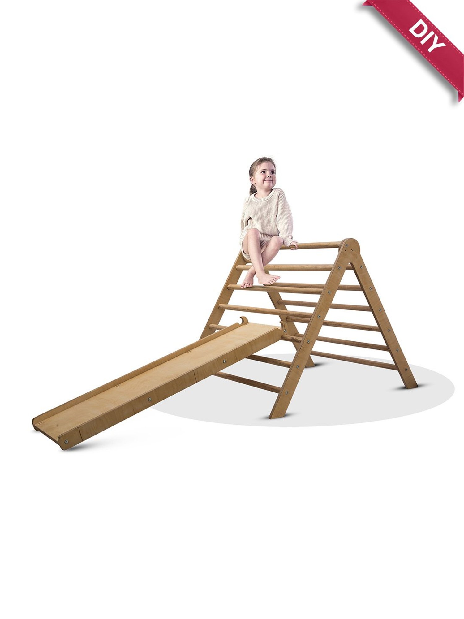 Kiddery White Montessori Inspired Triangle Pikler (Age 6 month)