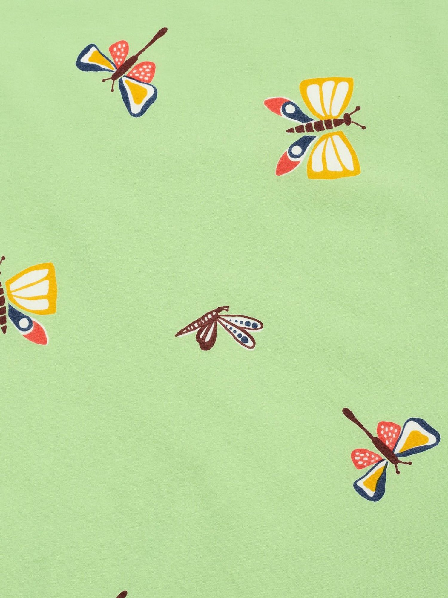 Fabindia Home Titli Printed Green 180 TC Cotton Single Size Bed Sheet with 2 Pillow Covers