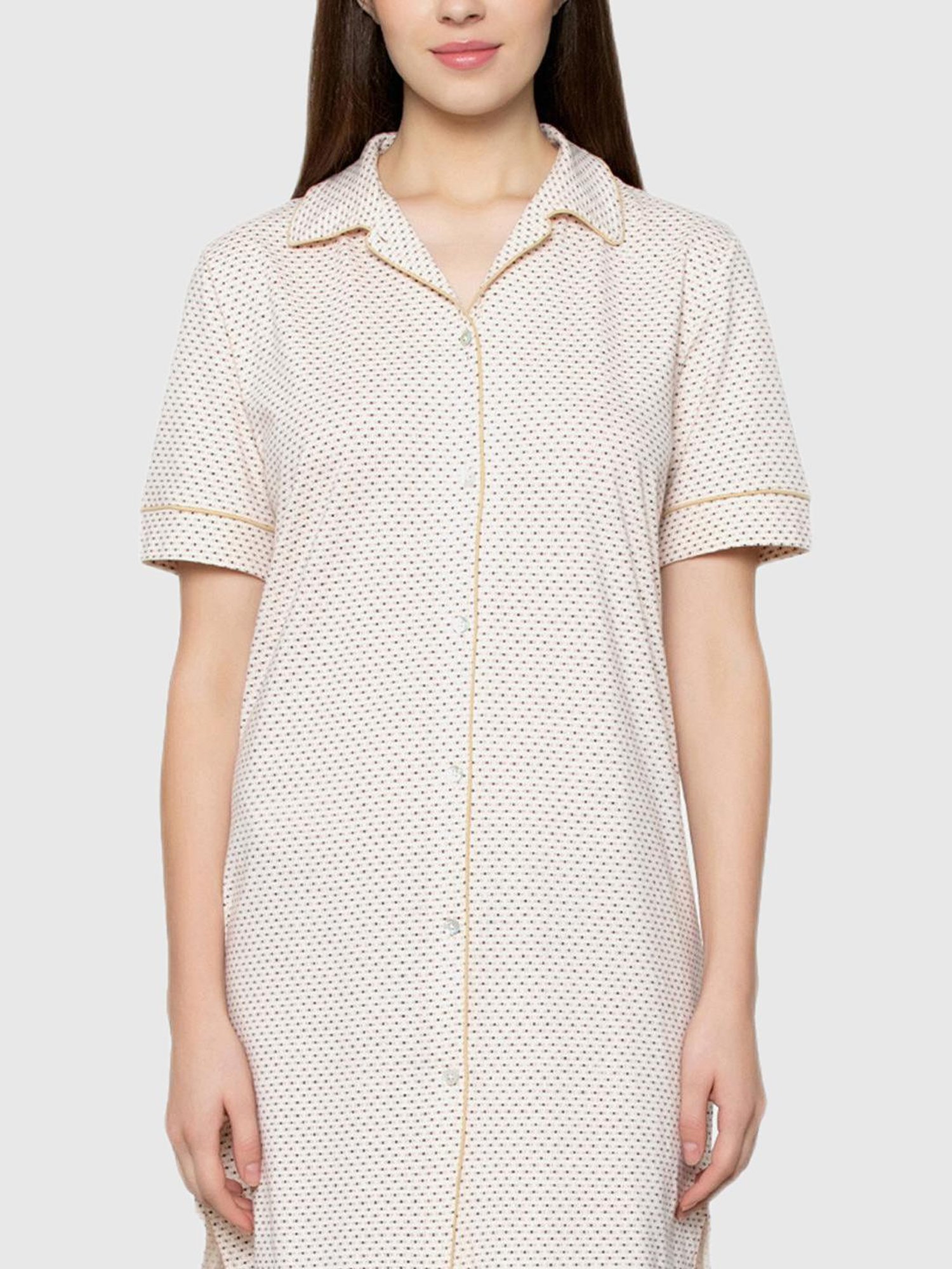 Triumph Beige Polka Dot Night Dress