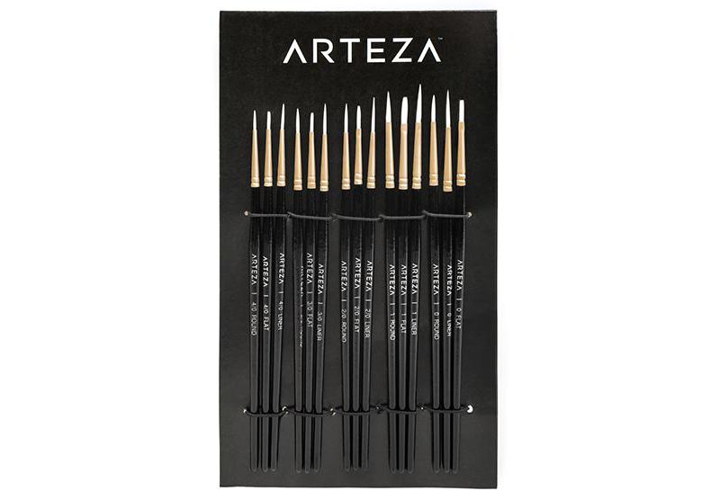 Arteza Detail Paint Brushes Art Supply Set - 15 Pack (ARTZ-8009)