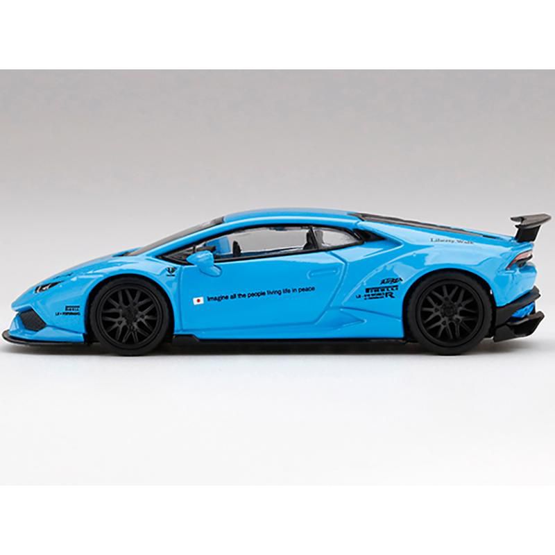 Lamborghini Huracan Ver. 1 LB Works Light Blue Limited Edition to 4200 pieces 1/64 Diecast Model Car by True Scale Miniatures