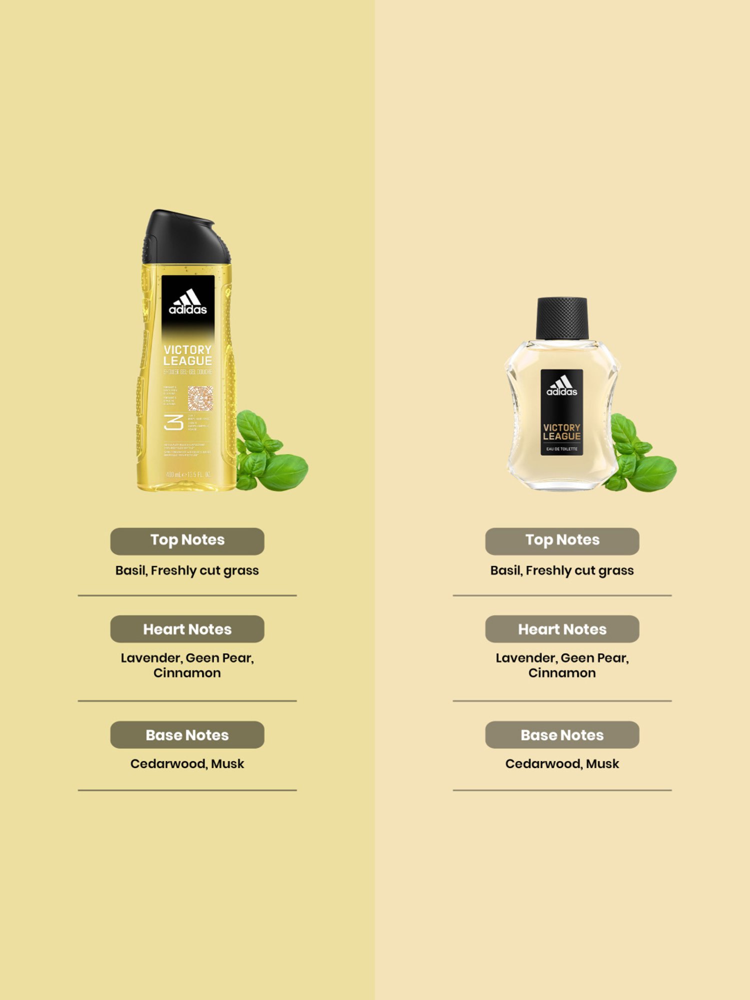 ADIDAS Victory League Eau De Toilette & 3-IN-1 Shower Gel - Pack of 2