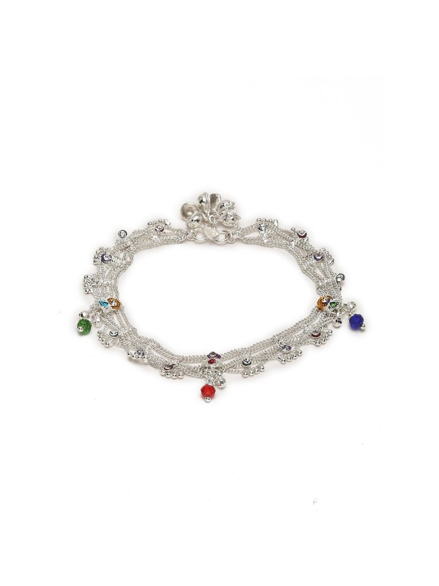 YouBella Gold-Plated Copper Strand Stylish Party Wear Anklets for Women - Set of 2