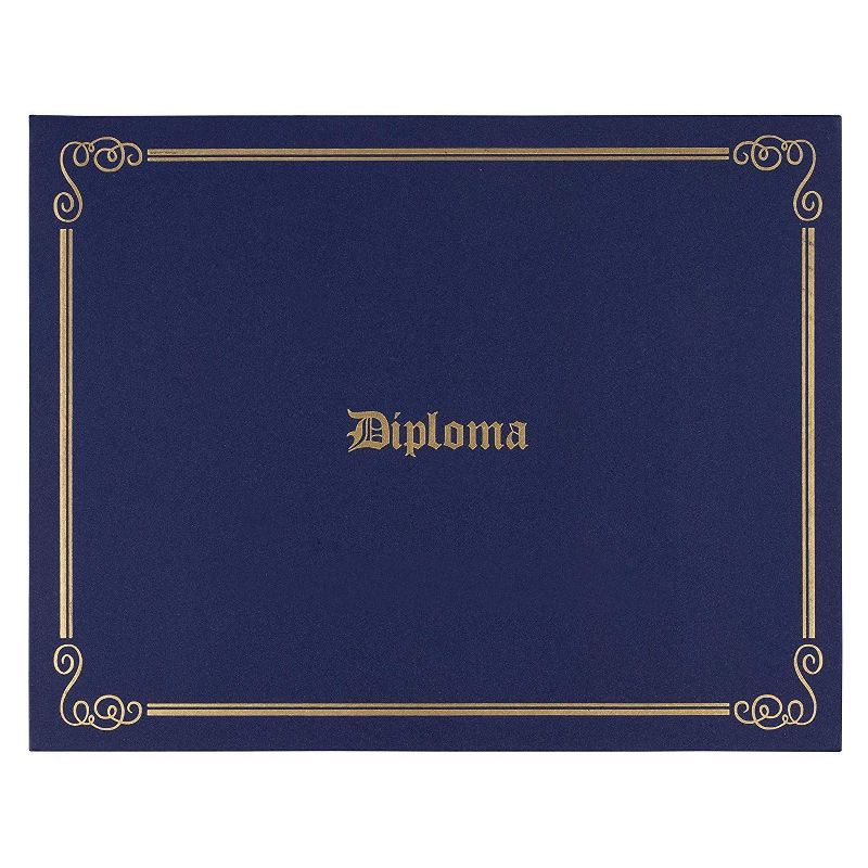 Sustainable Greetings Blue Diploma Document Cover Holder for Award Certificate 11.5 x 9 in