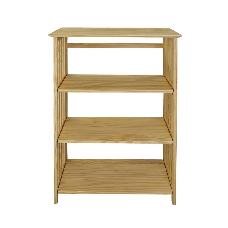 42" 4 Shelf Folding Bookcase Natural - Flora Home
