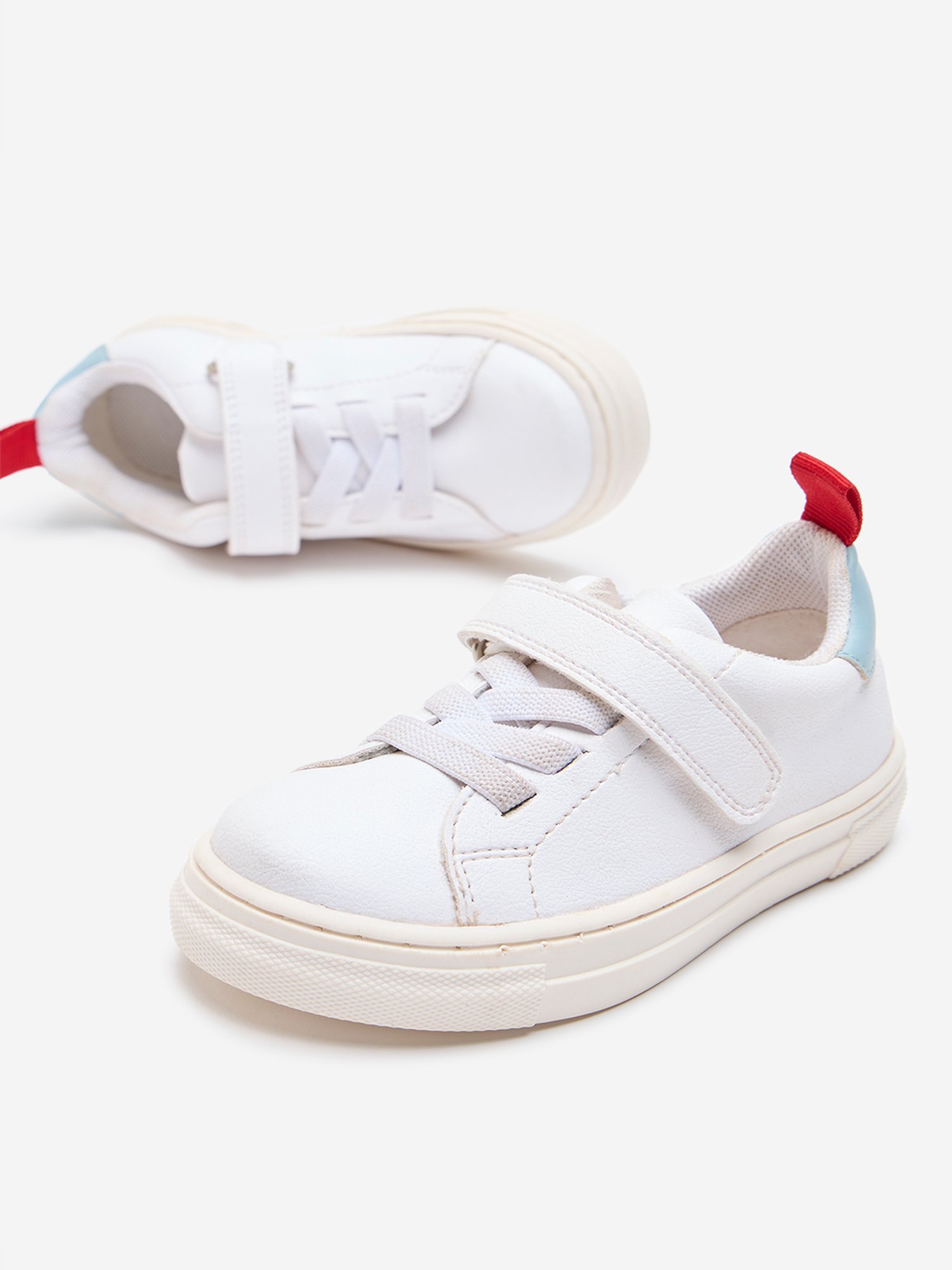 Yellow by Westside White Lace-Up Velcro Shoes