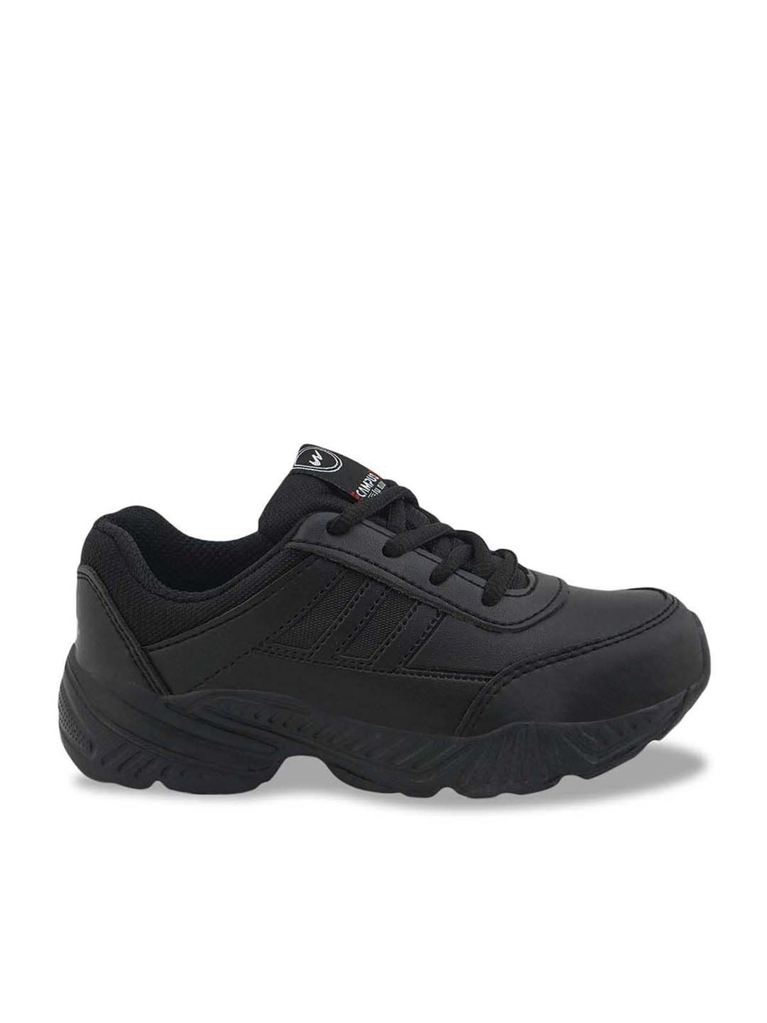 Campus Kids Black Lace Up Shoes
