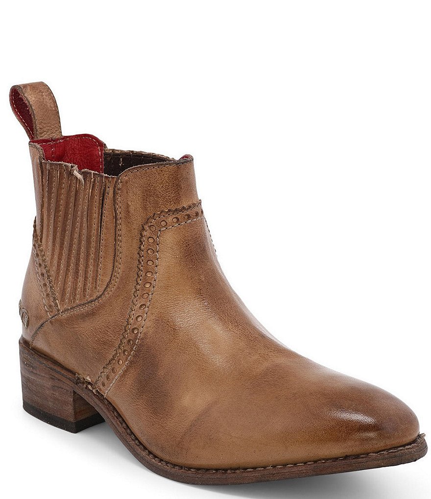 Bed Stu Ellice Leather Chelsea Block Heel Booties