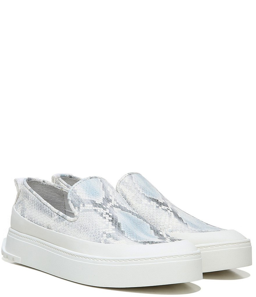 Sarto by Franco Sarto Debra2 Snake Print Leather Platform Slip Ons