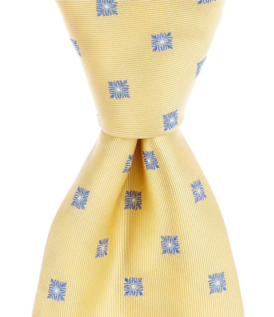 Roundtree & Yorke Big & Tall Carlisle Stripe Traditional 3 3/8#double; Silk Tie