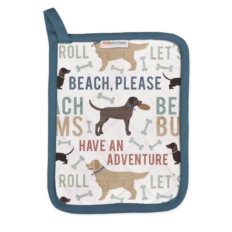 2pk Cotton Designer Beach Bums Kitchen Potholders - MU Kitchen